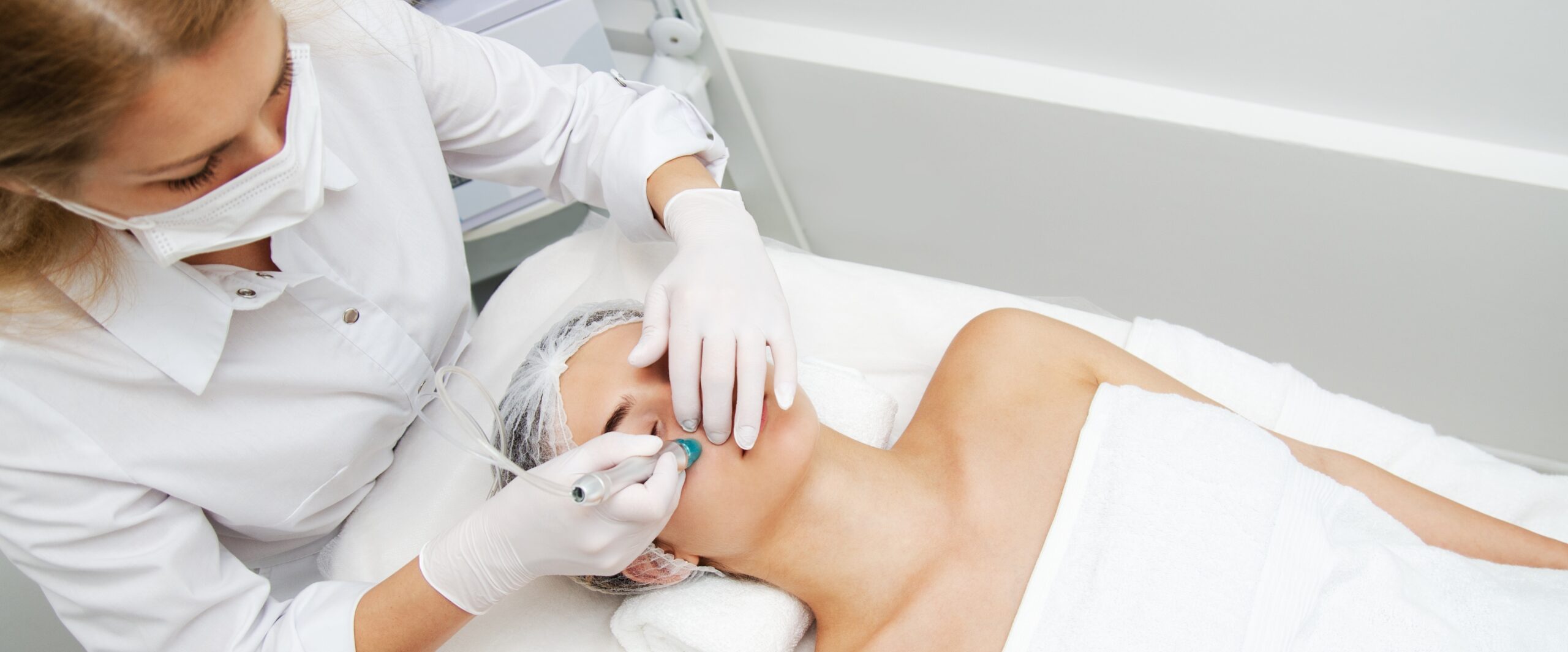 Technician doing facial work